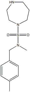 N-methyl-N-[(4-methylphenyl)methyl]-1,4-diazepane-1-sulfonamide 구조식 이미지