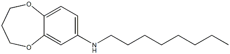 N-octyl-3,4-dihydro-2H-1,5-benzodioxepin-7-amine Structure