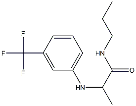 N-propyl-2-{[3-(trifluoromethyl)phenyl]amino}propanamide Structure