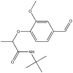 N-tert-butyl-2-(4-formyl-2-methoxyphenoxy)propanamide Structure