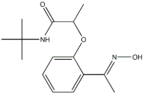 N-tert-butyl-2-{2-[1-(hydroxyimino)ethyl]phenoxy}propanamide 구조식 이미지