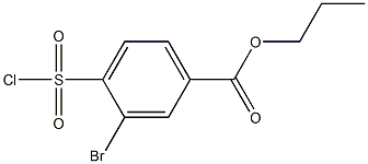 propyl 3-bromo-4-(chlorosulfonyl)benzoate 구조식 이미지