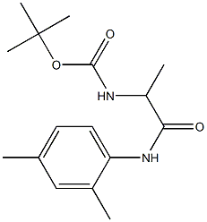 tert-butyl 2-[(2,4-dimethylphenyl)amino]-1-methyl-2-oxoethylcarbamate 구조식 이미지