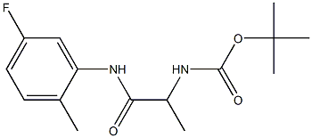 tert-butyl 2-[(5-fluoro-2-methylphenyl)amino]-1-methyl-2-oxoethylcarbamate Structure