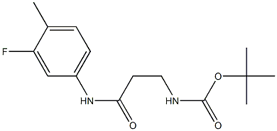 tert-butyl 3-[(3-fluoro-4-methylphenyl)amino]-3-oxopropylcarbamate Structure