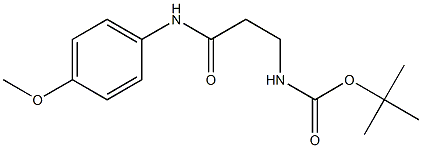 tert-butyl 3-[(4-methoxyphenyl)amino]-3-oxopropylcarbamate 구조식 이미지