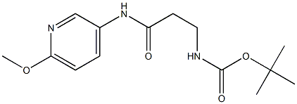 tert-butyl 3-[(6-methoxypyridin-3-yl)amino]-3-oxopropylcarbamate 구조식 이미지