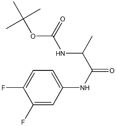 tert-butyl N-{1-[(3,4-difluorophenyl)carbamoyl]ethyl}carbamate Structure