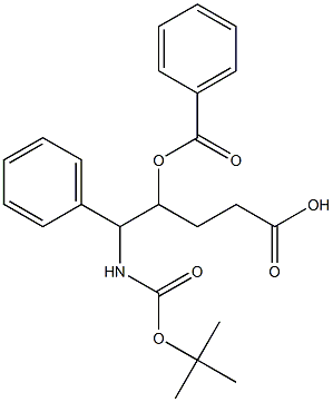 Benzoic acid 1-(tert-butoxycarbonylamino-phenyl-methyl)-3-carboxy-propyl ester 구조식 이미지