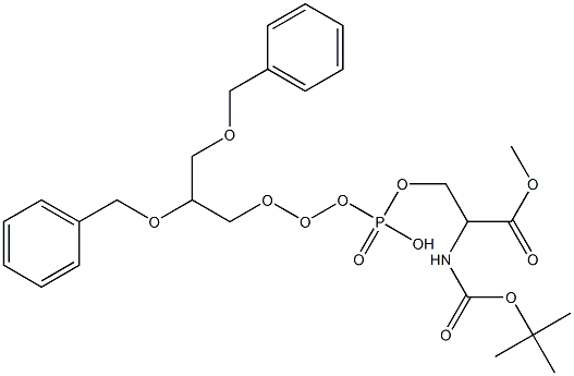 3-[(2,3-Bis-benzyloxy-propoxy)-hydroxy-phosphoryloxy]-2-tert-butoxycarbonylamino-propionic acid methyl ester Structure