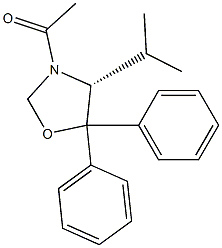 (R)-3-Acetyl-4-isopropyl-5,5-diphenyloxazolidine- 구조식 이미지