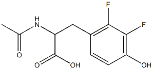 N-Acetyl-2,3-difluoro-DL-tyrosine Structure
