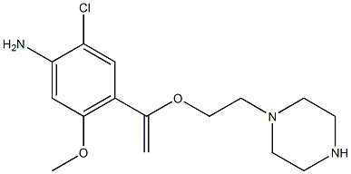2-CHLORO-5-METHOXY-4-(1-(2-(PIPERAZIN-1-YL)ETHOXY)VINYL)BENZENAMINE Structure