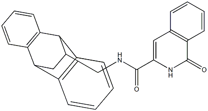 3-Isoquinolinecarboxamide,  N-[(9,10-dihydro-9,10-ethanoanthracen-11-yl)methyl]-1,2-dihydro-1-oxo- 구조식 이미지