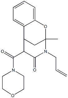 10-allyl-9-methyl-12-(4-morpholinylcarbonyl)-8-oxa-10-azatricyclo[7.3.1.0~2,7~]trideca-2,4,6-trien-11-one Structure