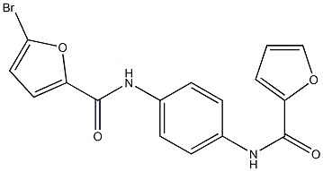 5-bromo-N-[4-(2-furoylamino)phenyl]-2-furamide 구조식 이미지