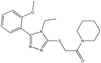 2-(4-ethyl-5-{[2-oxo-2-(1-piperidinyl)ethyl]sulfanyl}-4H-1,2,4-triazol-3-yl)phenyl methyl ether 구조식 이미지