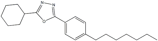 2-cyclohexyl-5-(4-heptylphenyl)-1,3,4-oxadiazole 구조식 이미지