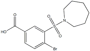 3-(azepan-1-ylsulfonyl)-4-bromobenzoic acid Structure
