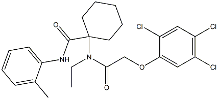 1-{ethyl[(2,4,5-trichlorophenoxy)acetyl]amino}-N-(2-methylphenyl)cyclohexanecarboxamide 구조식 이미지