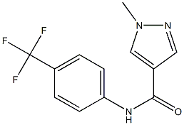 1-methyl-N-[4-(trifluoromethyl)phenyl]-1H-pyrazole-4-carboxamide 구조식 이미지