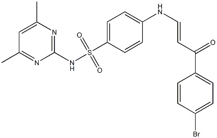 4-{[3-(4-bromophenyl)-3-oxo-1-propenyl]amino}-N-(4,6-dimethyl-2-pyrimidinyl)benzenesulfonamide Structure