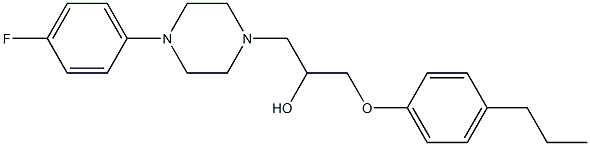 1-[4-(4-fluorophenyl)piperazin-1-yl]-3-(4-propylphenoxy)propan-2-ol 구조식 이미지