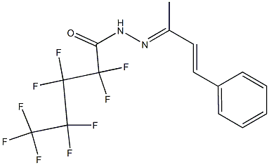 2,2,3,3,4,4,5,5,5-nonafluoro-N'-(1-methyl-3-phenyl-2-propenylidene)pentanohydrazide 구조식 이미지