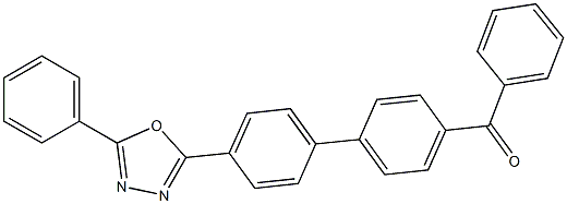 phenyl[4'-(5-phenyl-1,3,4-oxadiazol-2-yl)[1,1'-biphenyl]-4-yl]methanone 구조식 이미지