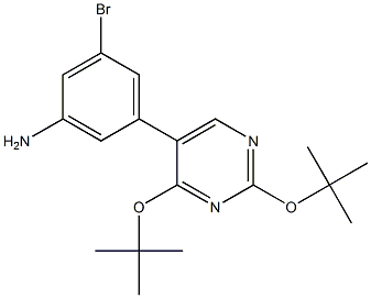 3-bromo-5-(2,4-ditert-butoxy-5-pyrimidinyl)phenylamine Structure