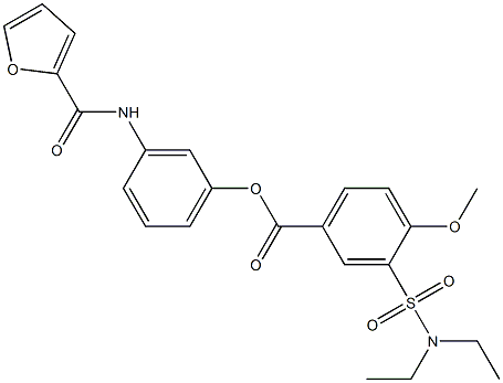 3-(2-furoylamino)phenyl 3-[(diethylamino)sulfonyl]-4-methoxybenzoate 구조식 이미지