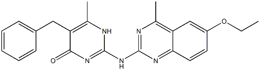 5-benzyl-2-[(6-ethoxy-4-methylquinazolin-2-yl)amino]-6-methylpyrimidin-4(1H)-one 구조식 이미지