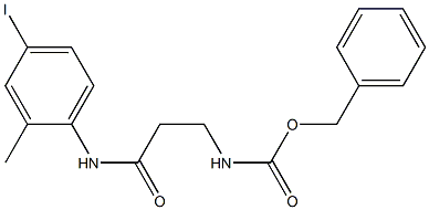 benzyl 3-(4-iodo-2-methylanilino)-3-oxopropylcarbamate 구조식 이미지