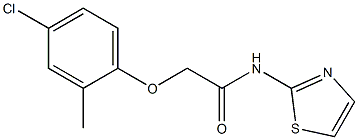 2-(4-chloro-2-methylphenoxy)-N-(1,3-thiazol-2-yl)acetamide Structure