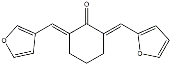 2-(2-furylmethylene)-6-(3-furylmethylene)cyclohexanone Structure