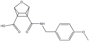 3-{[(4-methoxybenzyl)amino]carbonyl}-7-oxabicyclo[2.2.1]heptane-2-carboxylic acid 구조식 이미지