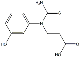 3-[(aminocarbothioyl)-3-hydroxyanilino]propanoic acid 구조식 이미지