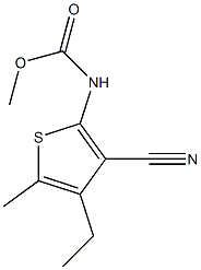 methyl 3-cyano-4-ethyl-5-methyl-2-thienylcarbamate 구조식 이미지