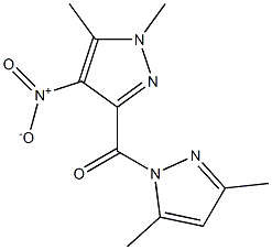3-[(3,5-dimethyl-1H-pyrazol-1-yl)carbonyl]-4-nitro-1,5-dimethyl-1H-pyrazole 구조식 이미지