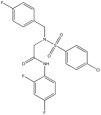 2-[[(4-chlorophenyl)sulfonyl](4-fluorobenzyl)amino]-N-(2,4-difluorophenyl)acetamide Structure