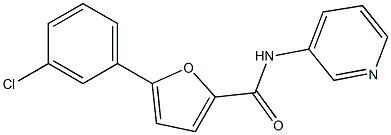 5-(3-chlorophenyl)-N-(3-pyridinyl)-2-furamide Structure