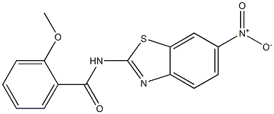 N-{6-nitro-1,3-benzothiazol-2-yl}-2-methoxybenzamide Structure