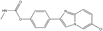 4-(6-chloroimidazo[1,2-a]pyridin-2-yl)phenyl methylcarbamate 구조식 이미지