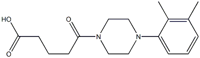 5-[4-(2,3-dimethylphenyl)-1-piperazinyl]-5-oxopentanoic acid 구조식 이미지