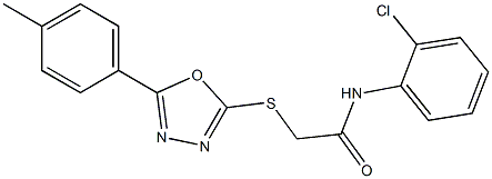 N-(2-chlorophenyl)-2-{[5-(4-methylphenyl)-1,3,4-oxadiazol-2-yl]sulfanyl}acetamide Structure