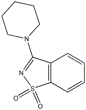 3-(1-piperidinyl)-1,2-benzisothiazole 1,1-dioxide 구조식 이미지