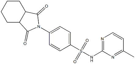 4-(1,3-dioxooctahydro-2H-isoindol-2-yl)-N-(4-methylpyrimidin-2-yl)benzenesulfonamide 구조식 이미지
