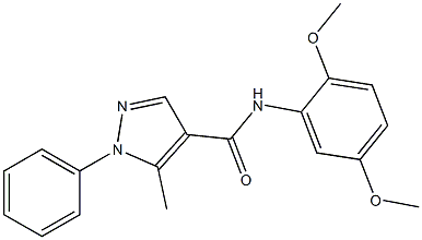 N-(2,5-dimethoxyphenyl)-5-methyl-1-phenyl-1H-pyrazole-4-carboxamide Structure