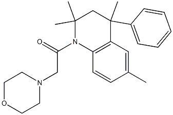 2,2,4,6-tetramethyl-1-(4-morpholinylacetyl)-4-phenyl-1,2,3,4-tetrahydroquinoline Structure