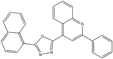 4-[5-(1-naphthyl)-1,3,4-oxadiazol-2-yl]-2-phenylquinoline 구조식 이미지